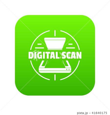 Digital scan icon green vector Digital scan icon green vector 41640175