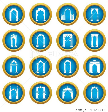 Arch types icons set, simple style 41640212