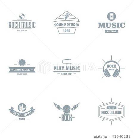 Music skill logo set, simple style 41640285