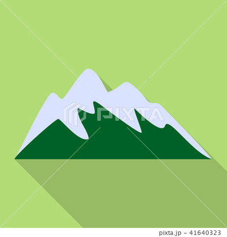 Ski mountain icon, flat style 41640323