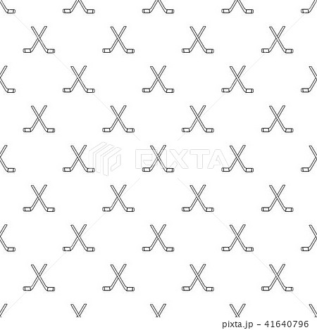 Two crossed hockey sticks pattern vector seamless 41640796