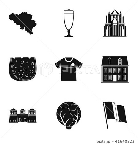 European cuisine icons set, simple style 41640823