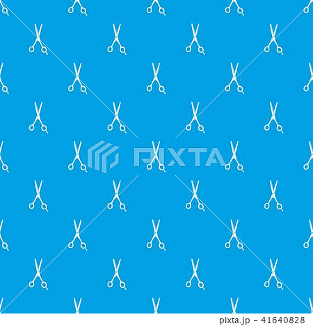 Scissors pattern vector seamless blue 41640828