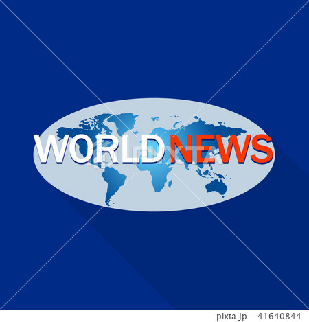 World news program logo, flat style World news program logo, flat style 41640844