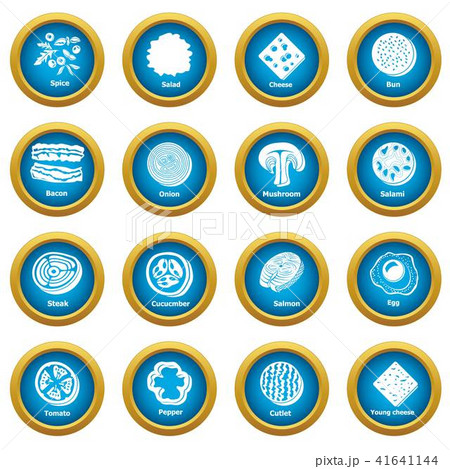 Slice food icons set, simple style Slice food icons set, simple style 41641144