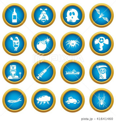 Fears phobias icons set, simple style 41641460