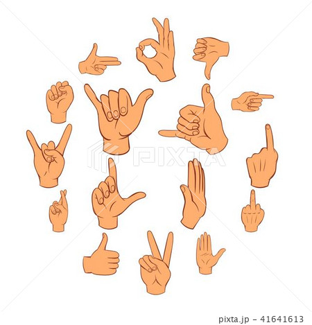 Hand icons set 41641613