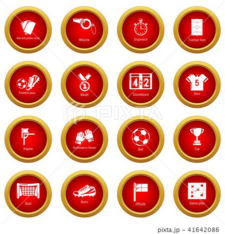 Soccer football icons set, simple style Soccer football icons set, simple style 41642086