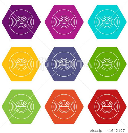 Vinyl record icons set 9 vector Vinyl record icons set 9 vector 41642197