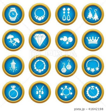 Jewelry shop icons set, simple style Jewelry shop icons set, simple style 41642198