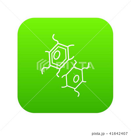 Bird flu virus icon green vector Bird flu virus icon green vector 41642407