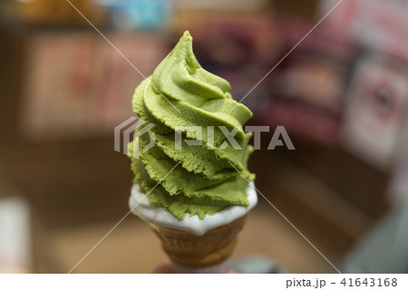 Green Tea (Matcha) Ice Cream Soft Cream Green Tea (Matcha) Ice Cream Soft Cream 41643168