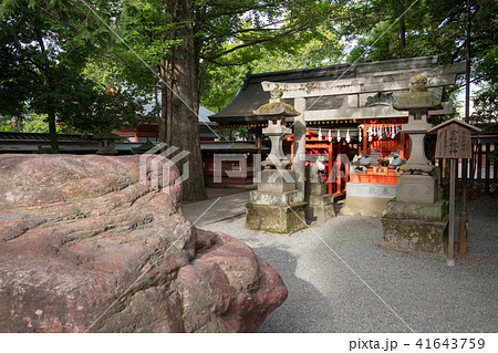 秩父神社　神降石と稲荷神社 41643759