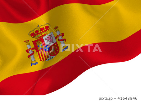 スペイン 国旗 旗 背景 のイラスト素材