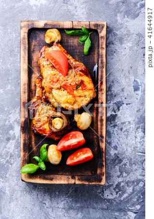 Roasted pork steak 41644917