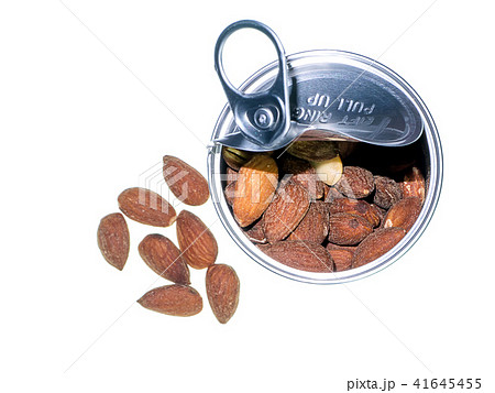 Almonds Salted on white background Almonds Salted on white background 41645455