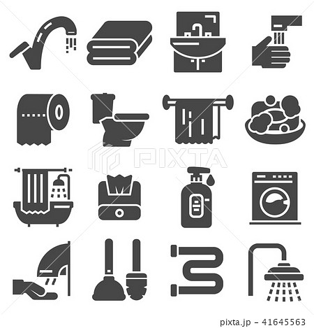 Toilet icon. Bathroom icon. Restroom icon. Toilet icon. Bathroom icon. Restroom icon. 41645563