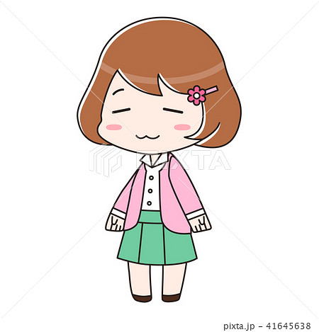 オフィスカジュアルの女性 穏やかのイラスト素材 オフィスカジュアルの女性 穏やかのイラスト素材