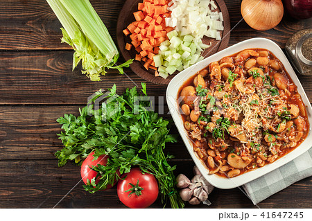 Pasta e fagioli - pasta with beans and parmesan 41647245
