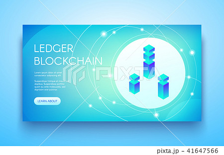Ledger Blockchain Ico Vector Illustrationのイラスト素材