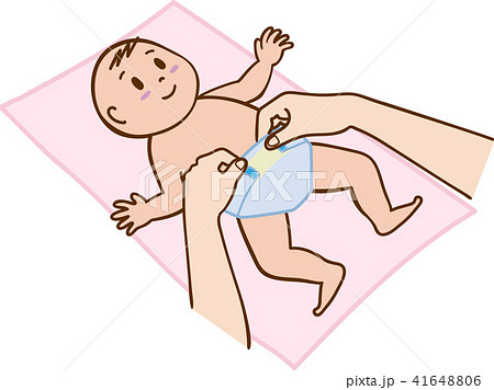 赤ちゃんのオムツ替え 41648806