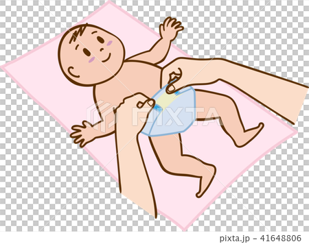 赤ちゃんのオムツ替え 41648806