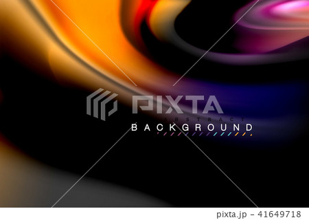 Fluid liquid colors design, colorful marble or plastic wavy texture background, glowing multicolored 41649718