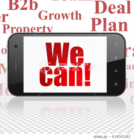 Finance concept: Smartphone with We Can! on display 41650162
