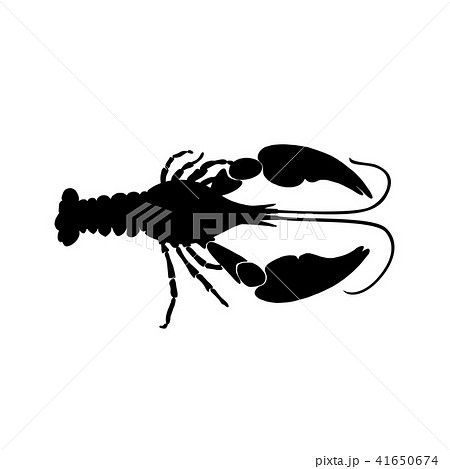Vector Illustration Of Black Crawfish Silhouetteのイラスト素材 41650674 Pixta