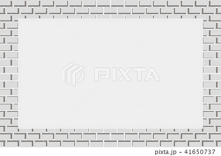 背景素材 煉瓦塀 タイル壁 ブロック ピクチャーフレーム 写真枠 メッセージボード アルバムタイトルのイラスト素材