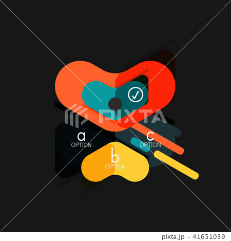 Flat design geometric infographics, arrow shape vector sticker or label, price tags, offer promotion 41651039