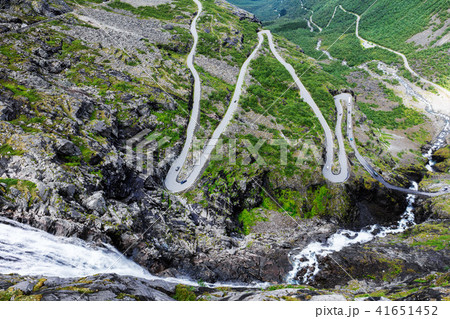 Norway troll road, mountain route of Trollstigen Norway troll road, mountain route of Trollstigen 41651452