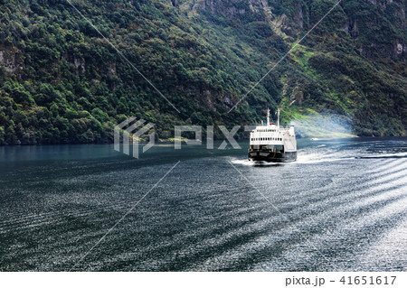 passenger ferry in the fjord passenger ferry in the fjord 41651617
