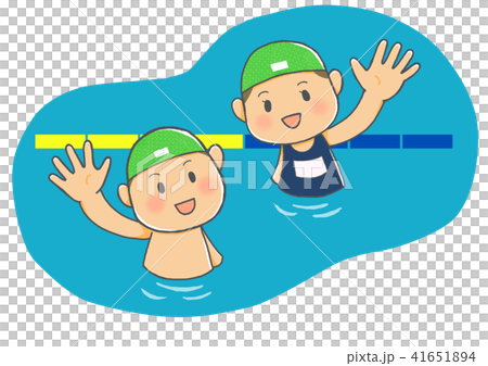 Swimming (line drawing) - Stock Illustration [41651894] - PIXTA