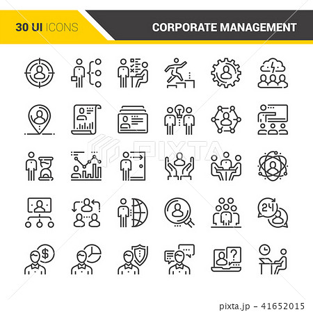 Corporate Management Icons 41652015