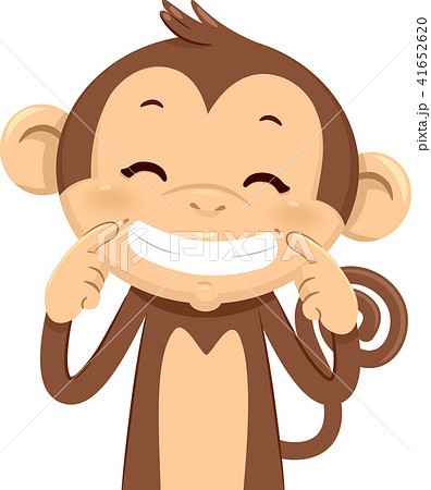 Monkey Smile Illustration 41652620