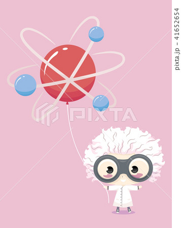 Kid Boy Scientist Atom Balloon Illustration Kid Boy Scientist Atom Balloon Illustration 41652654