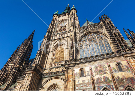 famous Saint Vitus' cathedral in Prague 41652895