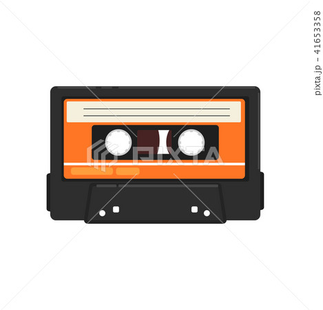 Retro audio music cassette tape vector Illustration on a white background Retro audio music cassette tape vector Illustration on a white background 41653358