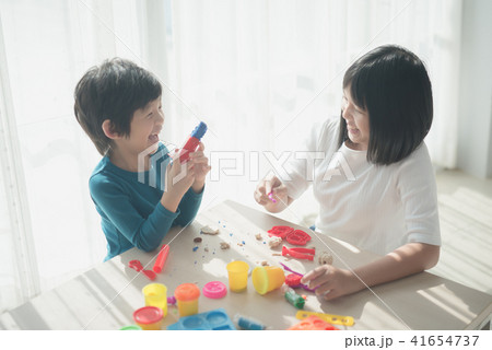 children have a fun with colorful modeling clay children have a fun with colorful modeling clay 41654737