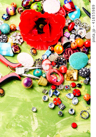 Beads and poppy Beads and poppy 41655989