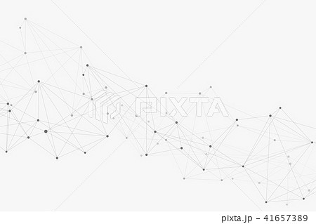 Geometric graphic background communication. Global network connections. Wireframe complex with 41657389