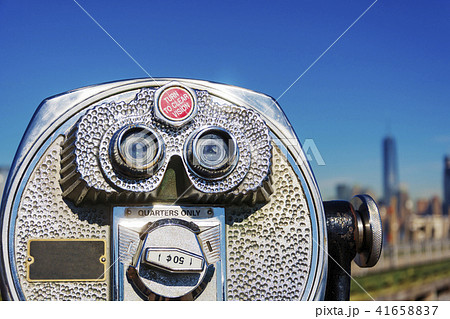 Close up of coin operated binoculars 41658837