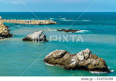 Rocks in the Mediterranean Sea at Algiers, Algeria 41659288