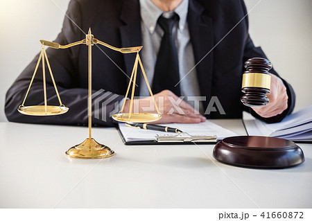 Judge gavel with Justice lawyers, Businessman in suit or lawyer 41660872