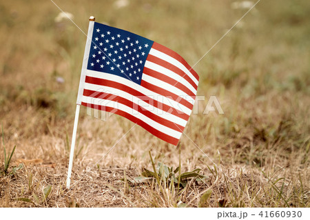 United States flag in the ground 41660930