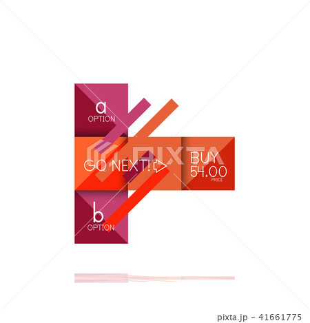 Square option infographic banner. Data and information visualization, geometric design Square option infographic banner. Data and information visualization, geometric design 41661775
