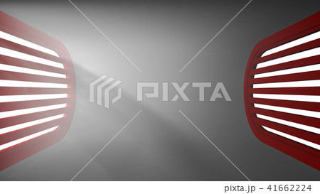 Ultra modern conceptual empty interior with light rays from the windows for your objects. 3d 41662224