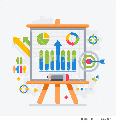 Target analytics charts on the board presentations 41662871