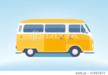 Vintage yellow minibus Vintage yellow minibus 41662875